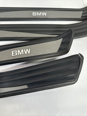 BMW DOOR SILL SCUFF ENTRANCE COVER SET FRONT REAR LEFT RIGHT E60 5 SERIES 04-10