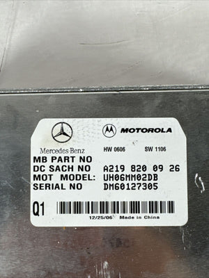 06-09 Mercedes W211 E350 CLS63 AMG Communication Control Module 2198200926 OEM