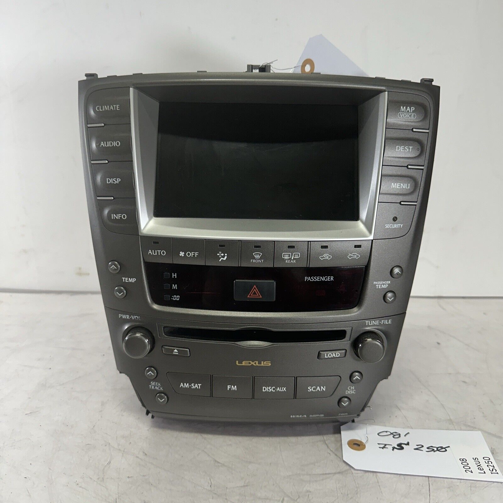 06-09 LEXUS IS350 IS250 FRONT NAVIGATION RADIO GPS STEREO HEADUNIT SCREEN NICE!