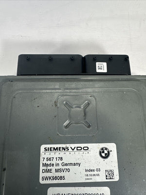 2006 2007 BMW 525i Engine Control Module Unit Ecm 7 567 178