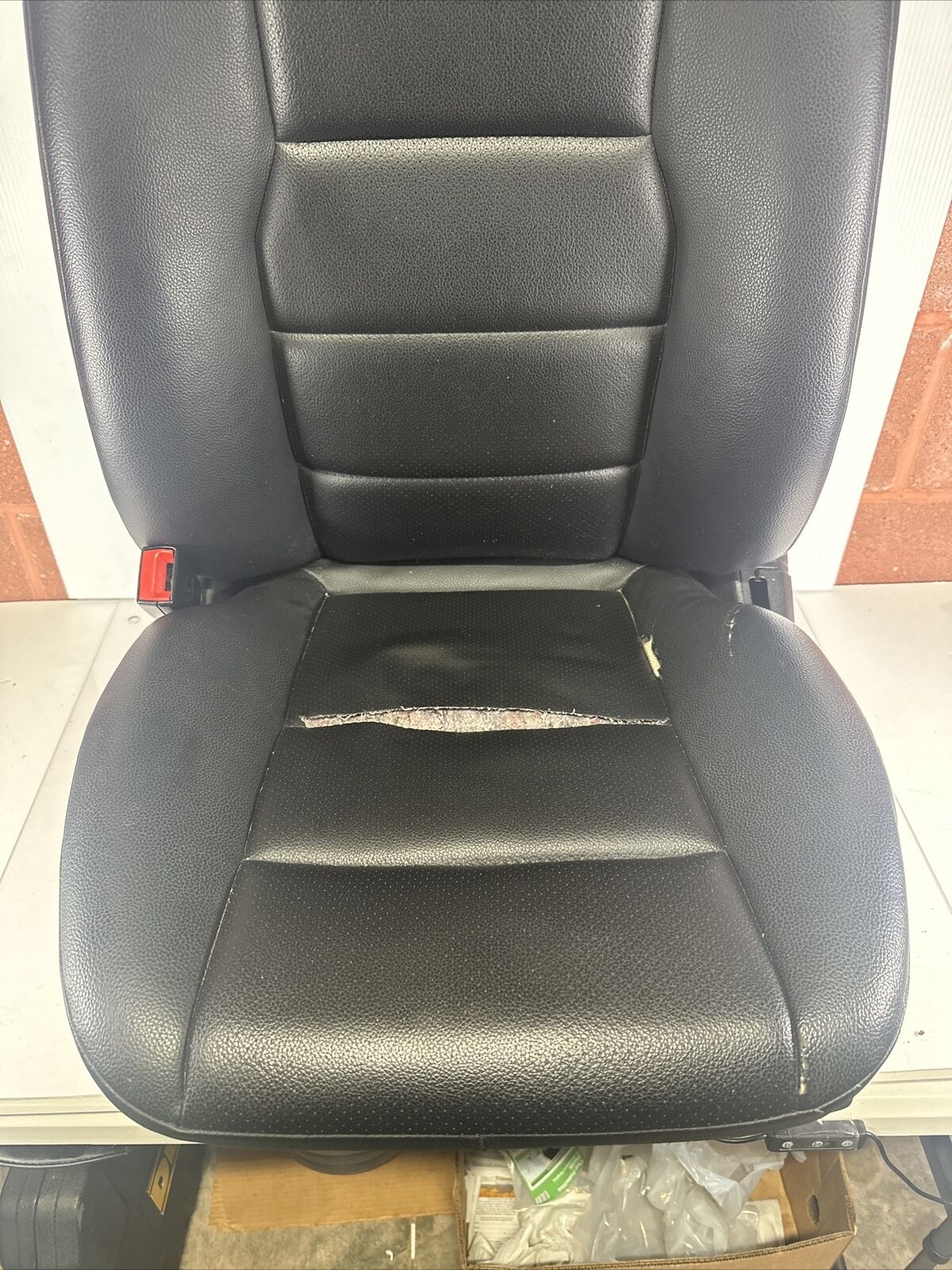 2013 MERCEDES BENZ C300 FRONT SEAT LEFT DRIVER BLACK LEATHER COMPLETE OEM