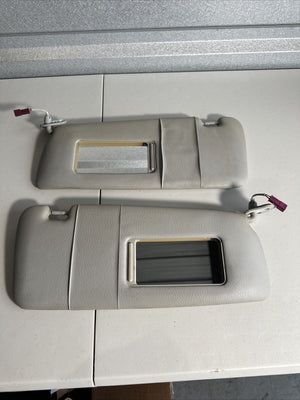 Set 2 Left Right Sun Visor Shade Mirror Gray OEM BMW 330i E46 2000-06